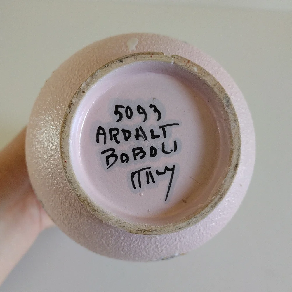 MCM Ardalt Boboli Italian Pottery Pink Vase